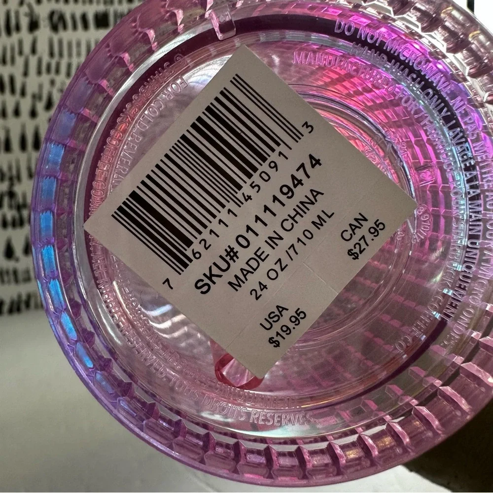 New Starbucks Pink Disco Tumbler
